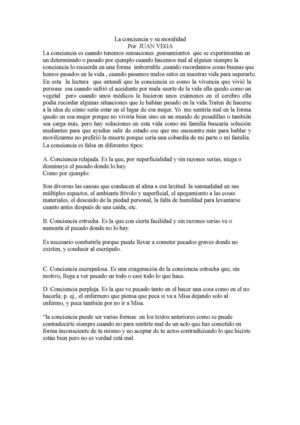 la conciencia y su moralidad