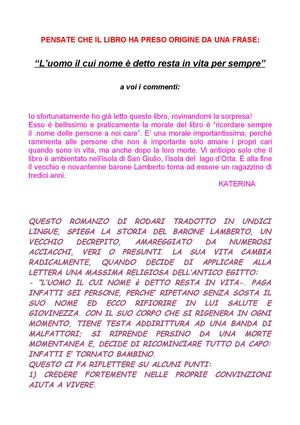 Alla scoperta del libro "C'era due volte il barone Lamberto"