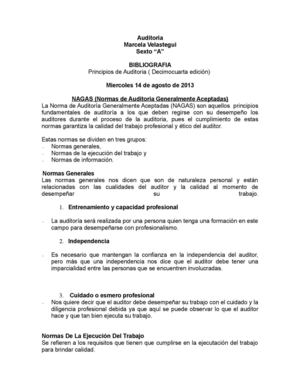 NAGAS Normas de Auditoria Generalmente Aceptadas