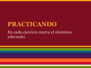 SINÓNIMOS sesión 1