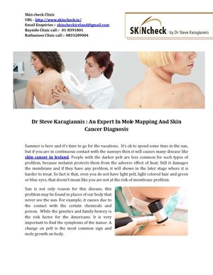 Dr Steve Karagiannis - An Expert In Mole Mapping And Skin Cancer Diagnosis