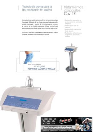 Folleto Cavitación (para perder peso sin cirujía)