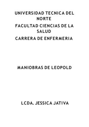 MANIOBRAS DE LEOPOLD