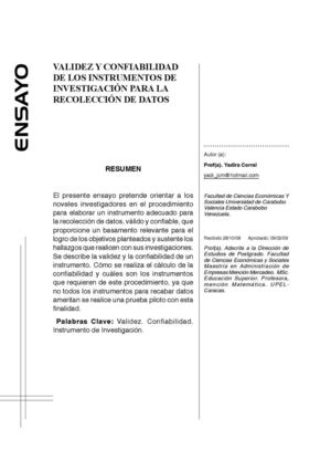 Validez y confiabilidad