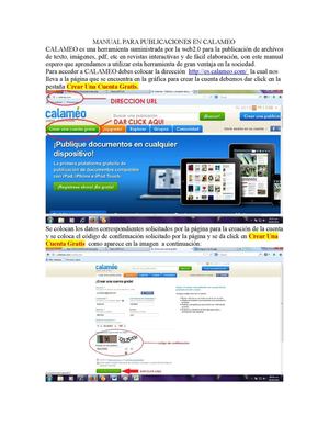 MANUAL PARA PUBLICAR EN CALAMEO