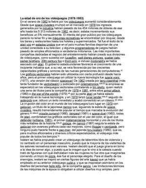 La edad de oro de los videojuegos