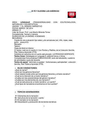 modelo de planeación de clases con la estrategia enseñanza para la comprensión