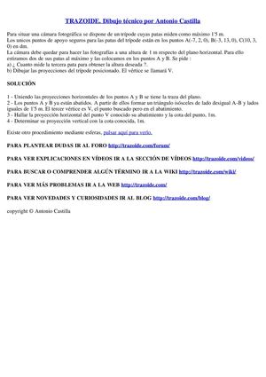 abatimientos en diedrico Trazoide