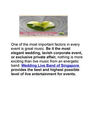 Wedding Live Band of Singapore