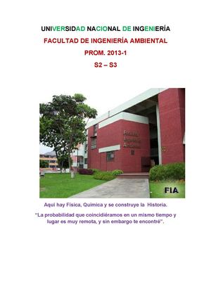 Promoción 2013-1 S2-S3 FIA UNI