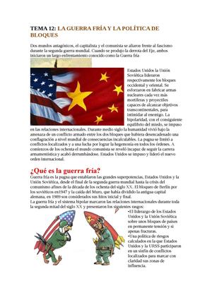 Consecuencias de La Guerra Fría