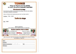 flyer stages paques adultes - yann mermillod - david  vittorelli