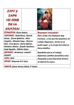 FICHAS DE PELÍCULAS