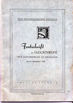 Festschrift Glockenweihe 1950