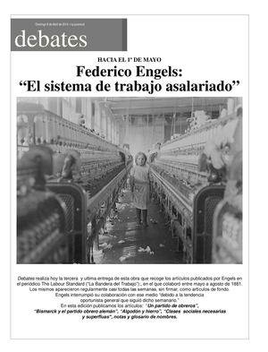 Federico Engels: “El sistema de trabajo asalariado”