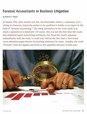 Forensic Accountants in Business Litigation