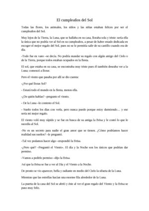 El cumpleaños del Sol