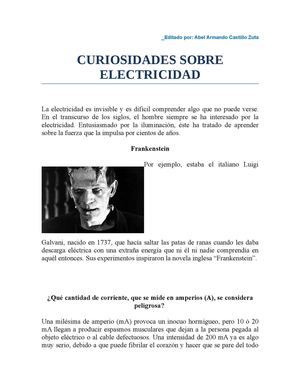 Curiosidades sobre la electricidad 