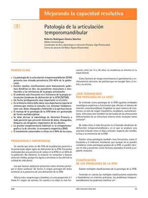 PATOLOGÍA ARTICULACIÓN TEMPOROMAXILAR
