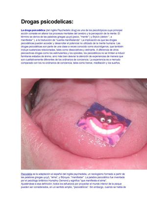 DROGAS PSICODELICAS 