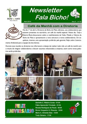 Newsletter Bicho do Mato - Abril