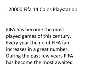 20000 Fifa 14 Coins Playstation