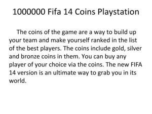 1000000 Fifa 14 Coins Playstation
