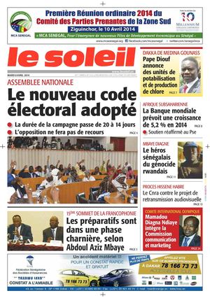 Edition du 8 Avril 2014