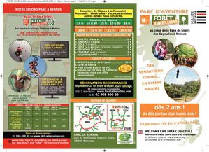Brochure du parc de loisir Forêt Adrénaline Rennes-Gayeulles 2014