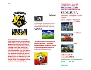 Folleto de Escuela de Fútbol !!!!