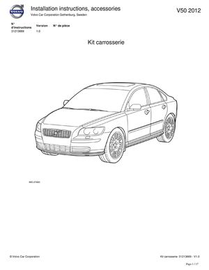 Volvo S40/V50 - 2012 - Notice de montage kit carrosserie R-Design - français - 17 pages