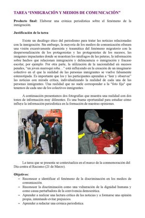 TAREA CONTRA RACISMO