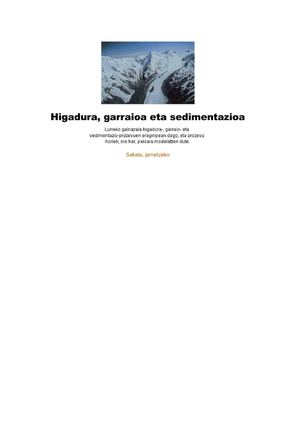 higadura, garraioa eta sedimentazioa