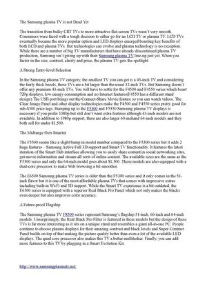 Samsung Plasma TV review