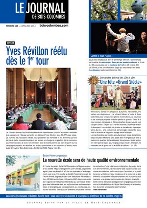 Journal de Bois-Colombes JBC N°106 - Avril/Mai 2014