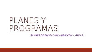 PLANES Y PROGRAMAS