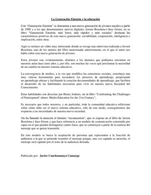 La generación Einstein y la educación