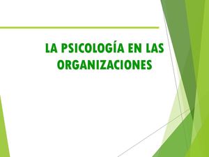 Psicología Organización 