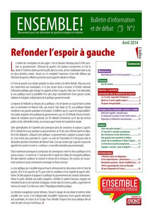 Bulletin ENSEMBLE ! Numéro 2