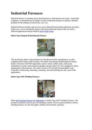 Industrial Furnaces