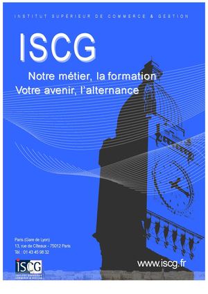 L'Institut Supérieur de Commerce & Gestion (ISCG-Paris)