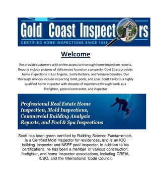 Gold Coast Inspectors: Home Inspection in Los Angeles