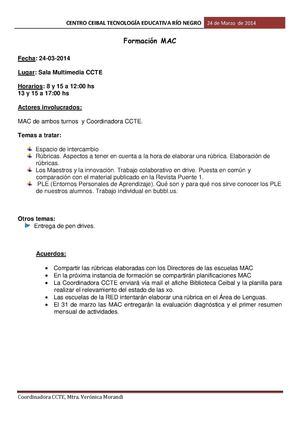 Formación 24 de marzo 2014