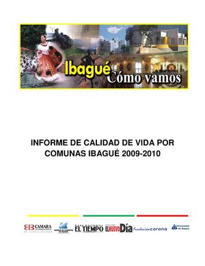 Informe de calidad de vida por comunas Ibagué 2009