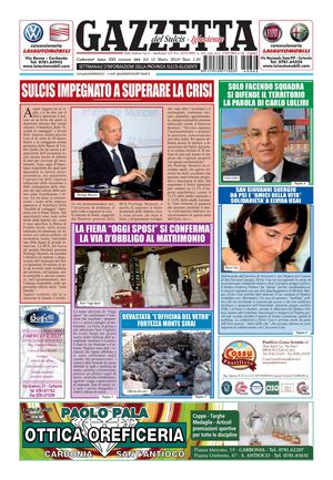 Gazzetta del Sulcis Iglesiente N° 666 del 10 Marzo 2014