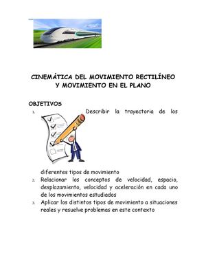 CINEMÁTICA DEL MOVIMIENTO UNIDIMENSIONAL Y BIDIMENSIONAL