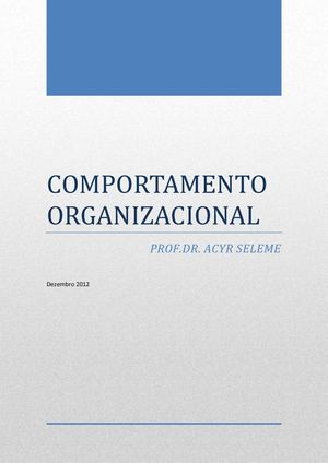comportamento organizacional