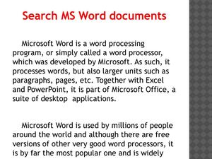 Search MS Word documents