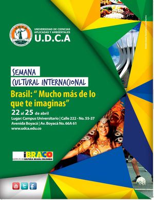 Afiche Semana Cultural Internacional - Brasil: "Mucho más de lo que te imaginas"