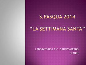 Scuola dell'Infanzia Cuore Immacolato di Maria: Percorso di Quaresima